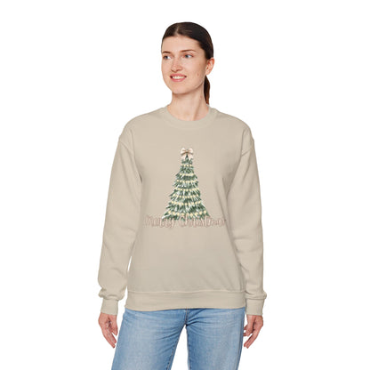 Merry Christmas Tree Crewneck Sweatshirt