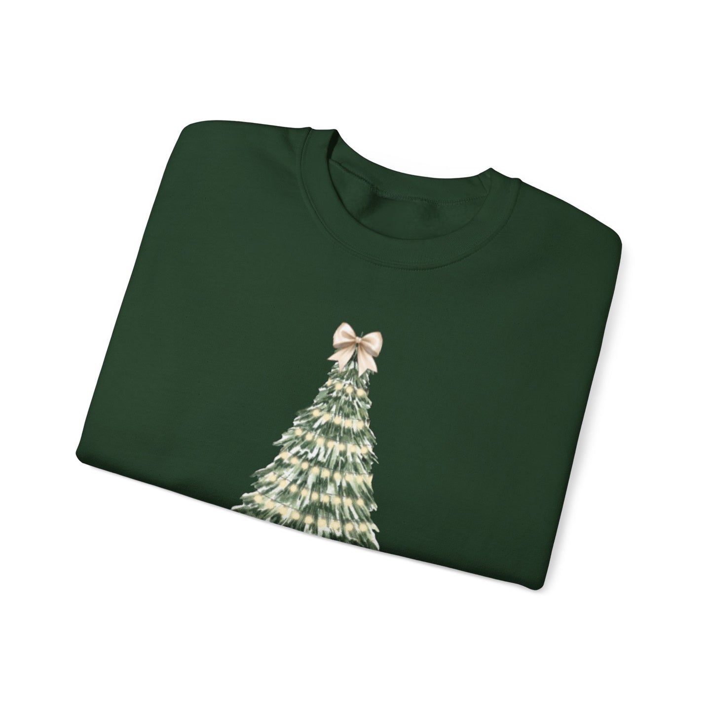 Merry Christmas Tree Crewneck Sweatshirt