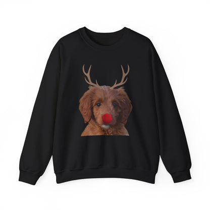Reindeer Puppy Crewneck Sweatshirt