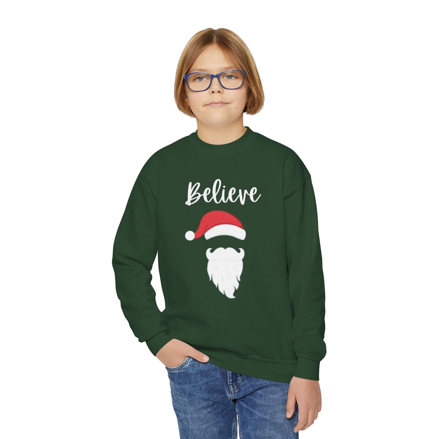 Believe Santa Youth Crewneck Sweatshirt