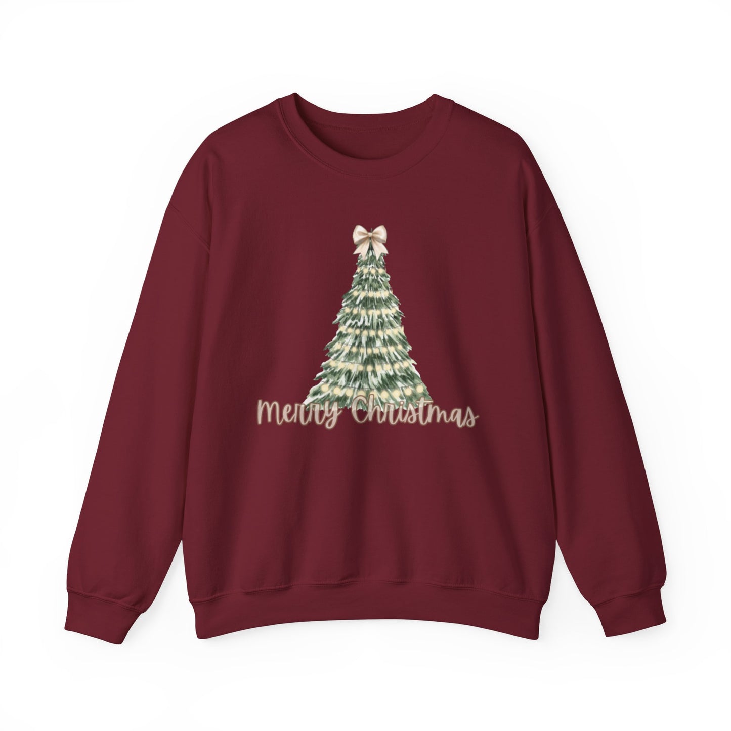 Merry Christmas Tree Crewneck Sweatshirt