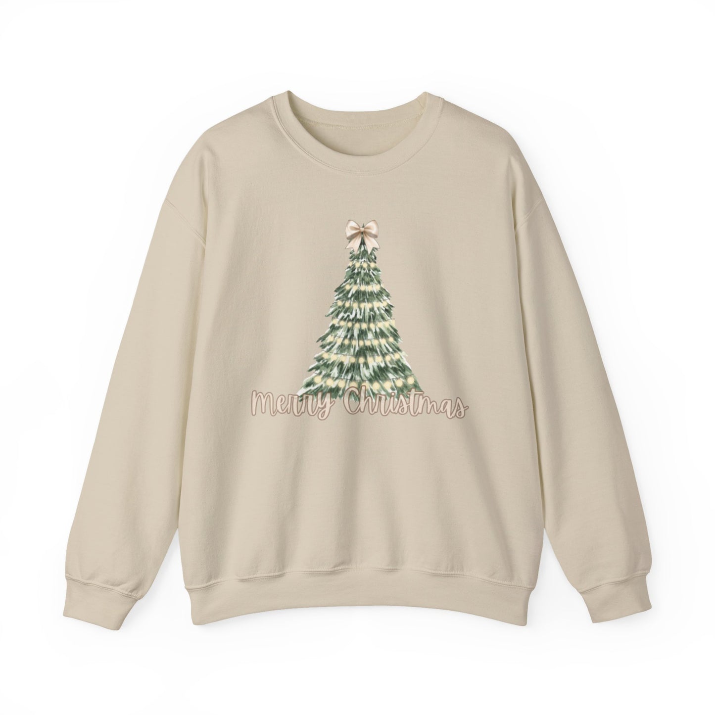Merry Christmas Tree Crewneck Sweatshirt